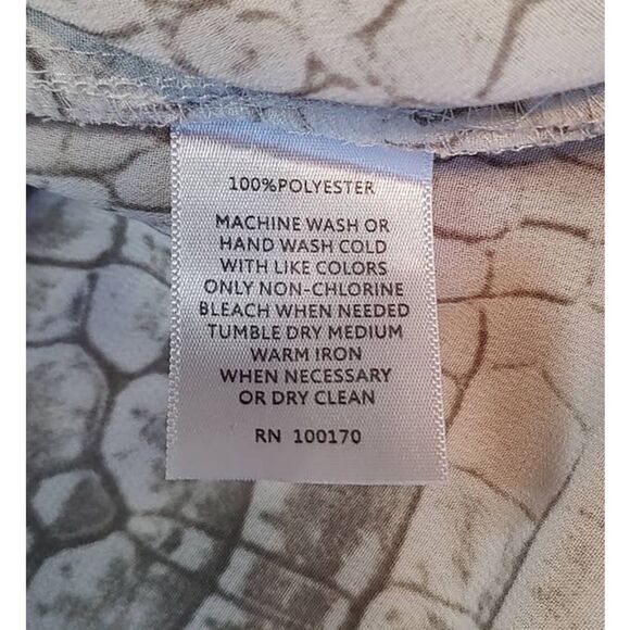 Cynthia Rowley Snake Skin Print Sleeveless Blouse Tank Large - Picture 4 of 5